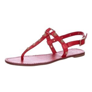 NWOB TORY BURCH Marge Red Leather T Sandal Size 8
